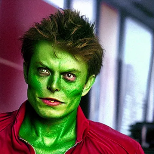 Image similar to elon musk as the green goblin from spiderman ( 2 0 0 2 )