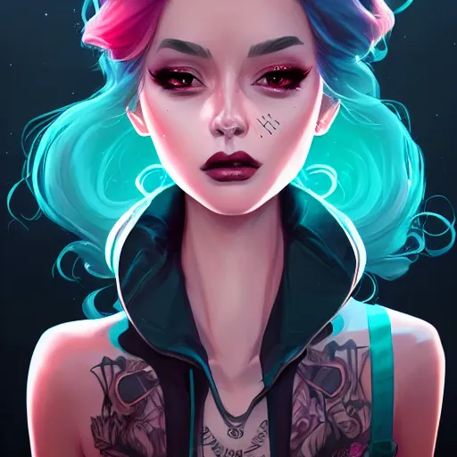 Image similar to a portrait of a beautiful punkrock girl, art by lois van baarle and loish and ross tran and rossdraws and sam yang and samdoesarts and artgerm and saruei, digital art, highly detailed, intricate, sharp focus, Trending on Artstation HQ, deviantart, unreal engine 5, 4K UHD image