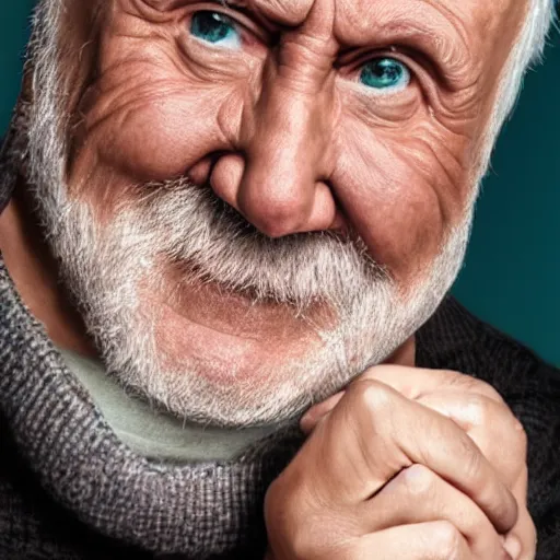 Image similar to portrait of hide the pain harold, accurate and detailed, stock photo, realistic, 8k, by Michelangelo