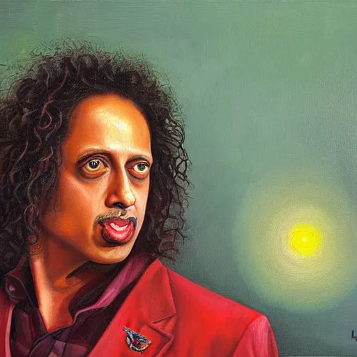 Image similar to kirk hammett painting by ravi varma