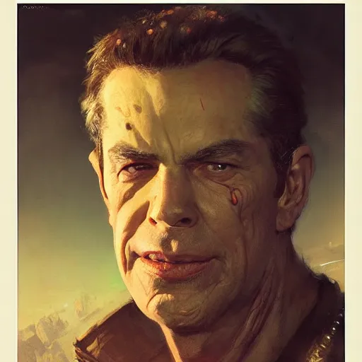 Prompt: portrait of hollywood agent gary murdoch, who lives in a nissan sentra. caustics, war hero, apex legends, by gaston bussiere, bayard wu, greg rutkowski, giger, maxim verehin