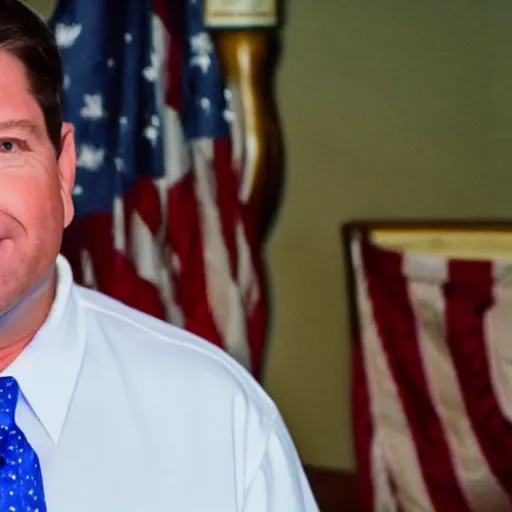 Image similar to Ron Desantis in the dark