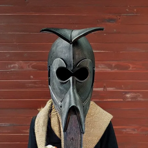 Image similar to wooden plague doctor mask