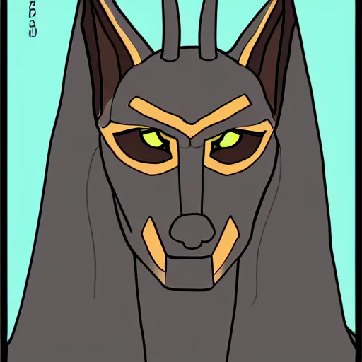 Prompt: anubis, trending on furaffinity, furry