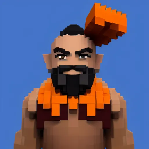 Image similar to portrait of a small but blocky dwarf with an large orange beard, muscular build, tough, highly detailed, ultra realistic, trending on artstation, photo, medieval, fantasy