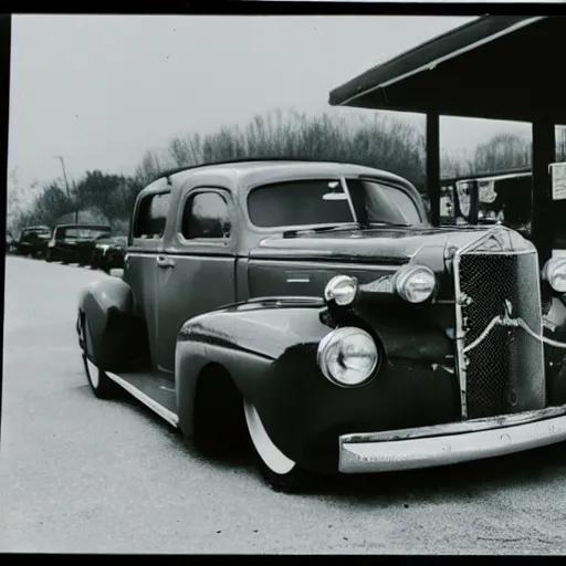 Prompt: photo of a car, Kodak, analog