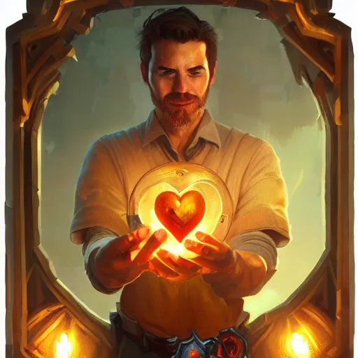 Image similar to man holding he's soul in a jar portrait, backlight, rim lighting, deep focus, d & d, fantasy, intricate, elegant, highly detailed, digital painting, artstation, concept art, matte, centered, sharp focus, illustration, hearthstone, art by artgerm, greg rutkowski and alphonse mucha