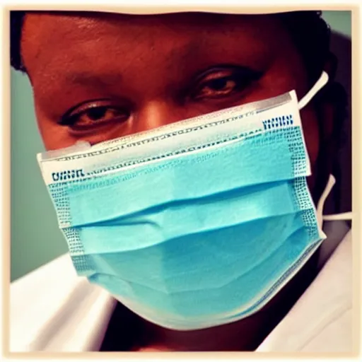 Prompt: “ Photo of a surgical mask designed by Frank Gary”