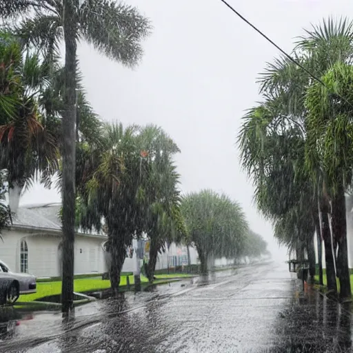 Image similar to a rainy day on a typical street in florida