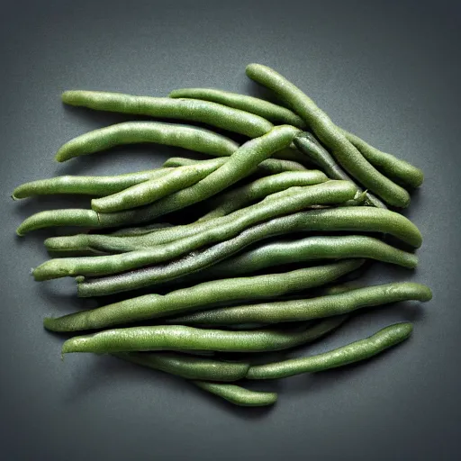 Image similar to hyperrealistic dslr film still of ( jeff goldblum ) disguised as green beans, stunning 8 k octane comprehensive 3 d render, inspired by istvan sandorfi & greg rutkowski & unreal engine, perfect symmetry, dim volumetric cinematic lighting, extremely hyper - detailed, incredibly real lifelike attributes & flesh texture, intricate, masterpiece, artstation, stunning