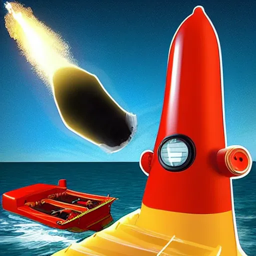 Image similar to create set of submarine launching missiles