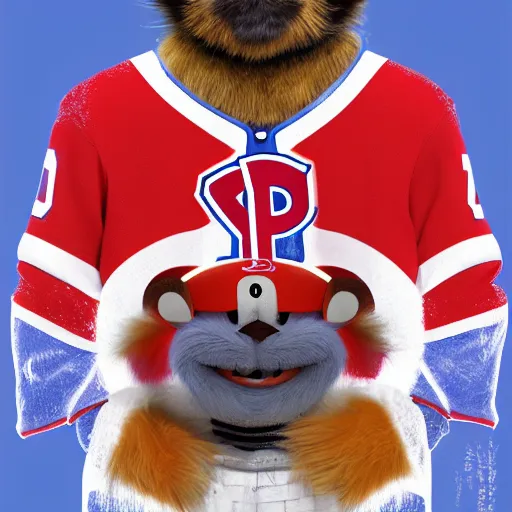 Image similar to Portrait of Youppi the Habs Montreal Canadiens Mascot as a very handsome friendly pokemon, highly detailed, smooth, sharp focus, dynamic lighting, intricate, trending on ArtStation, illustration, art by WLOP