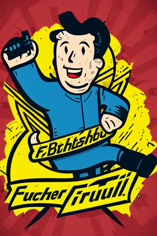 Image similar to fallout 7 6 retro futurist illustration art by butcher billy, sticker, colorful, illustration, highly detailed, simple, smooth and clean vector curves, no jagged lines, vector art, smooth andy warhol style