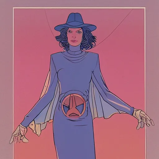 Image similar to winona ryder retro minimalist portrait moebius starwatcher comic by jean giraud, 8 k