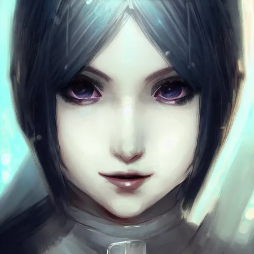 Prompt: Beautiful portrait of 2B from Nier Automata by Charlie Bowater, trending on artstation, digital art
