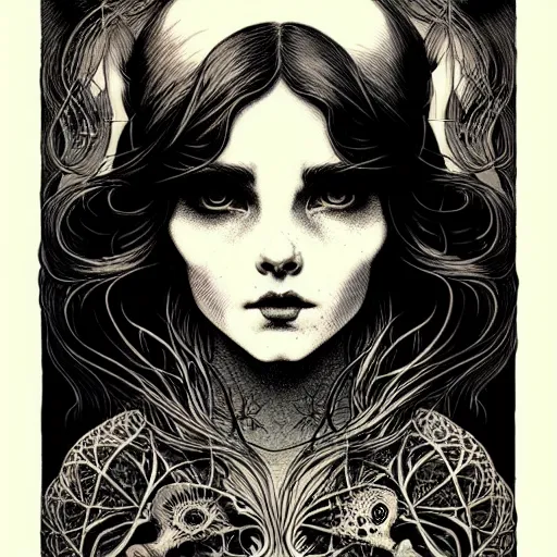 Image similar to portrait soft light, by killian eng and joe fenton and wayne barlow and conrad roset, inspired by victorian horror, etching, fine, sharp high detail,