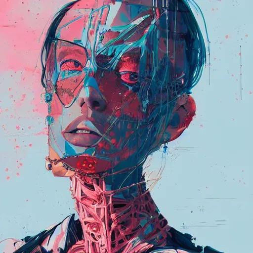 Image similar to a portrait of a character in a scenic environment by conrad roset, hyperdetailed, cyberpunk, cool, cybernetically enhanced, trending on artstation