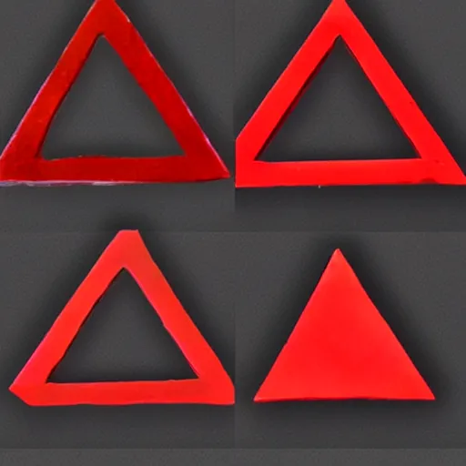 red triangle outline