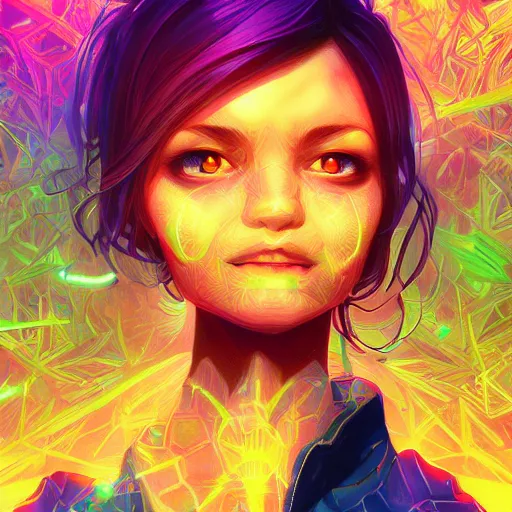 Image similar to skill magic geek inside matrix deepdream radiating a glowing aura stuff loot legends stylized digital illustration video game icon artstation lois van baarle, ilya kuvshinov, rossdraws,