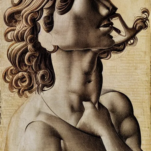Prompt: Botticelli anatomy study