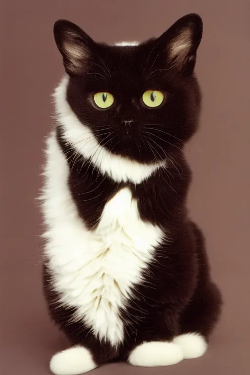 Prompt: photo of a black chantilly-tiffany cat