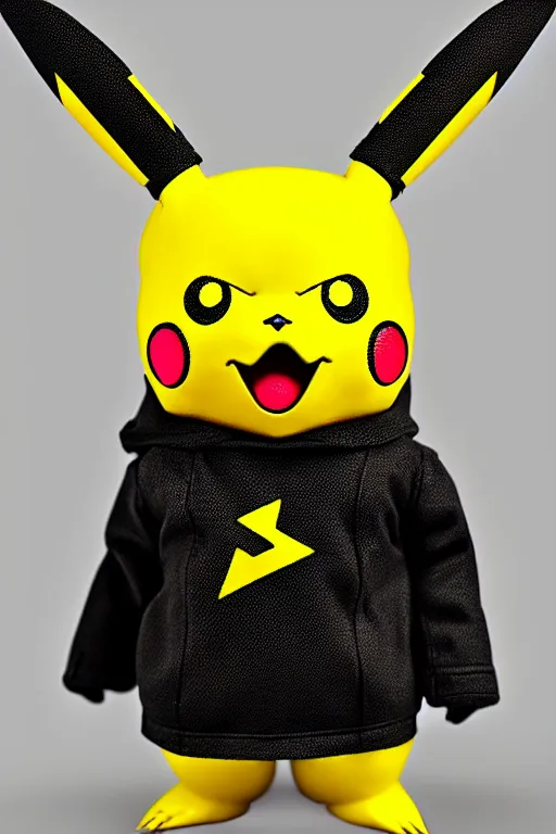 Image similar to pikachu terminator, intricate details. front on, symmetrical. industrial design. good design award, innovative product concepts, most respected design