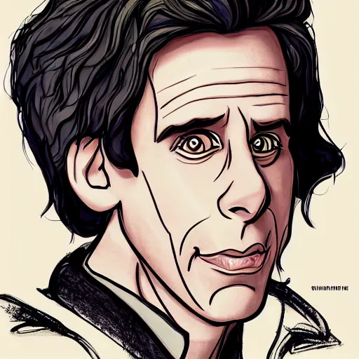 Image similar to ben stiller as a disney character, symmetrical, highly detailed, high resolution, trending on artstation