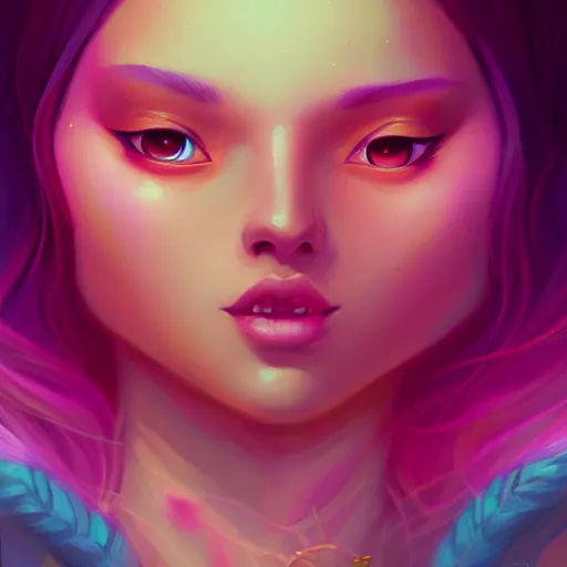 Prompt: portrait of a beautiful hippie, art by lois van baarle and ross tran and sam yang, digital art, high detail, sharp focus, unreal engine 5, trending on artstation, deviantart, pinterest, 4 k uhd image