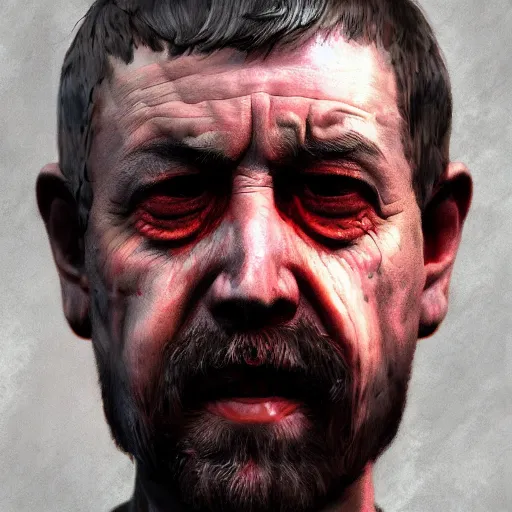 Image similar to Nasty Man who stains mugs artstation hyper realistic in the style of WLOP