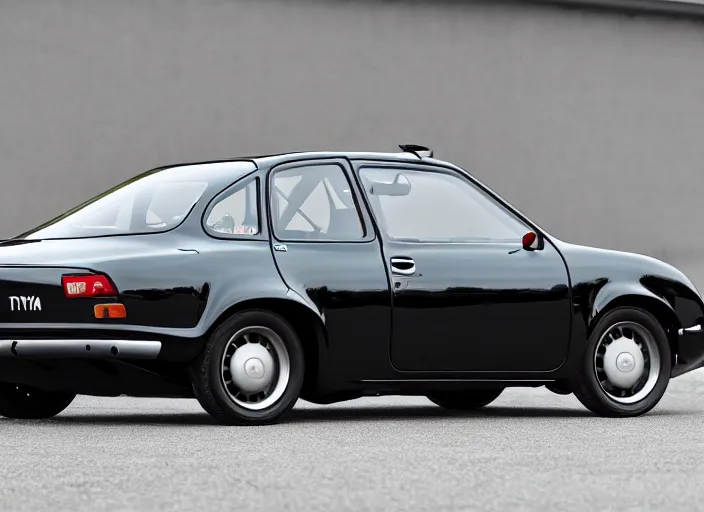 Image similar to photo still of a toyota corolla with open!!! gullwing doors!!! gullwing doors gullwing doors!!!, 8 k, 5 2 mm f 1 2