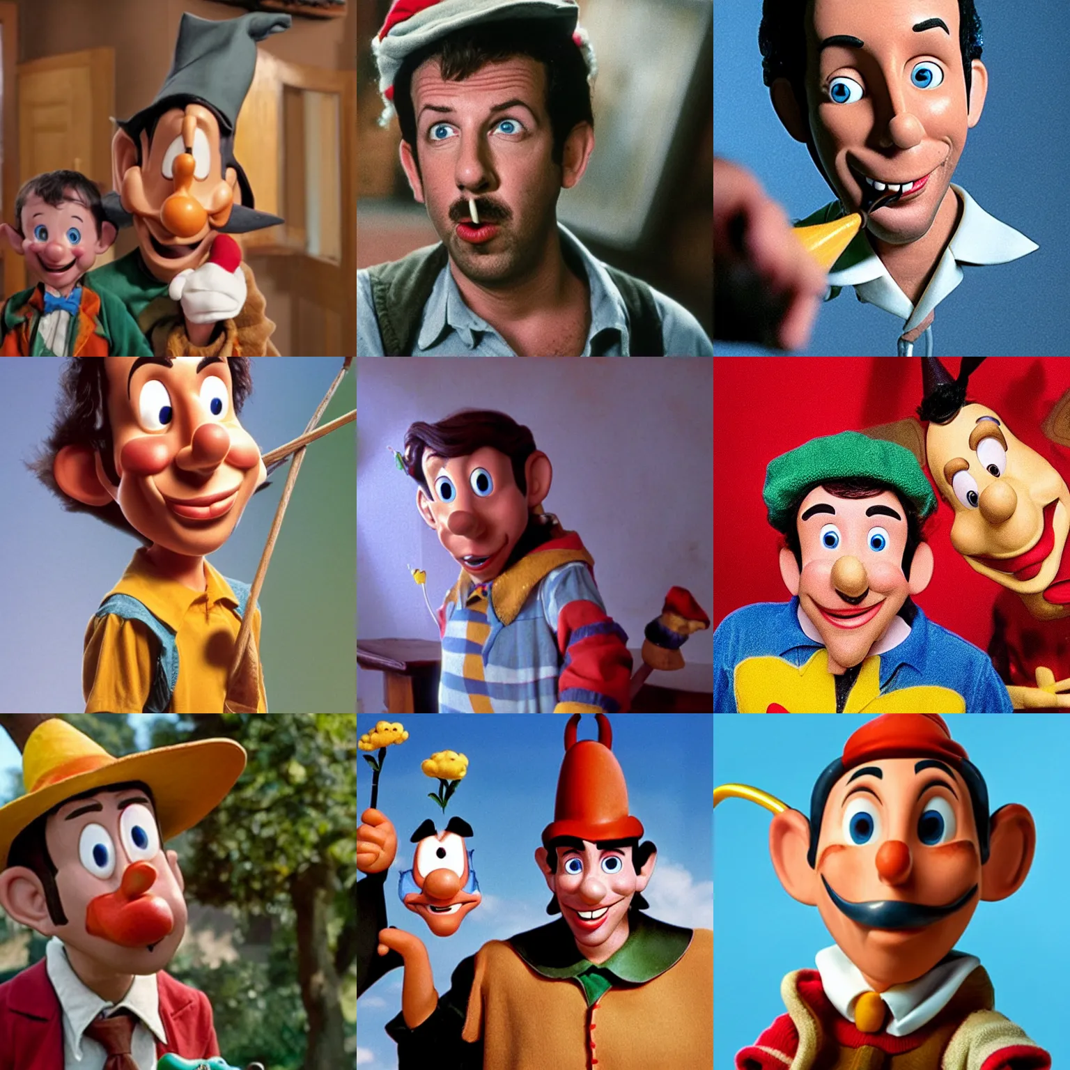 Prompt: Adam Sandler as Pinocchio