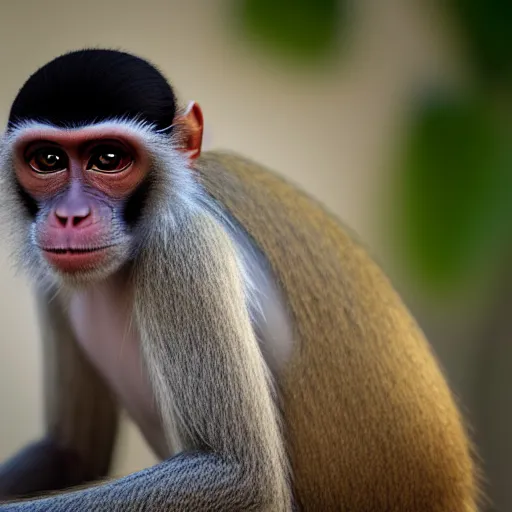 Prompt: sad egyptian monkey, highly detailed, high quality, hd, 4 k, 8 k, canon 3 0 0 mm, professional photographer, 4 0 mp, lifelike, top - rated, award winning, realistic, sharp, no blur, edited, corrected, trending