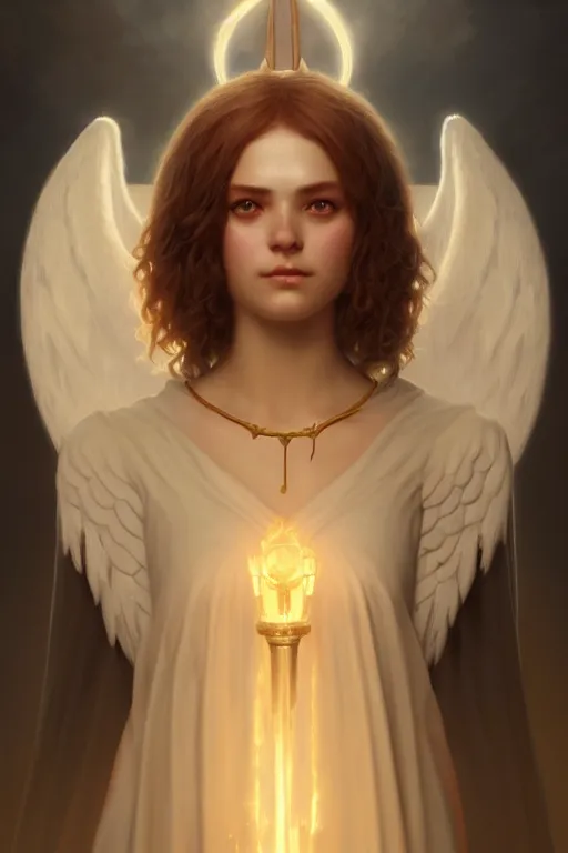 Image similar to a portrait of the angel Azazel, illustration, soft lighting, soft details, painting oil on canvas by Edmund Blair Leighton and Charlie Bowater octane render trending on artstation d&d characters, 4k, 8k, HD