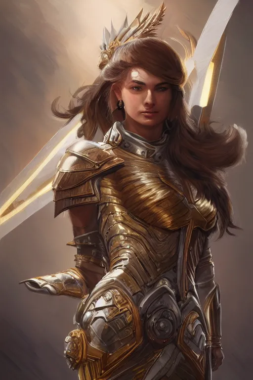 Image similar to amazon valkyrie athena, d & d, fantasy, portrait, highly detailed, headshot, digital painting, trending on artstation, concept art, sharp focus, illustration, art by artgerm and greg rutkowski and magali villeneuve