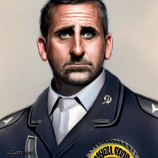 Image similar to Steve Carell as a navy SEAL, high resolution fantasy concept art, intricate details, soft lighting