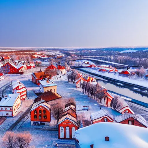 Image similar to russian little city, khrushchevki, toska, winter landscape, high quality photo