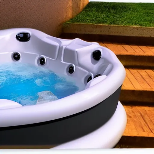 Image similar to dream jacuzzi by Jordache, hyper realistic, uhd, beauty, hydration, protein, macintosh, linden dollars