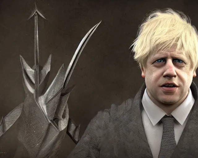 Prompt: boris johnson in lord of the rings, character art, by various concept artists, redshift render, hyperrealistic face, photorealistic render