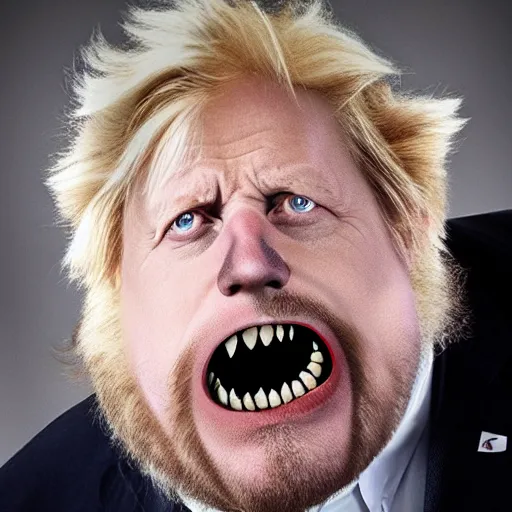 Image similar to snarf in Boris Johnson’s body, hyper realistic photography, 8k,