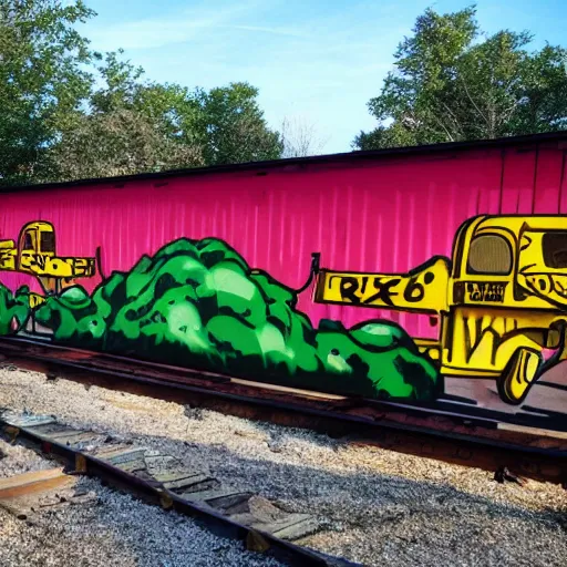 Image similar to graffiti on a boxcar