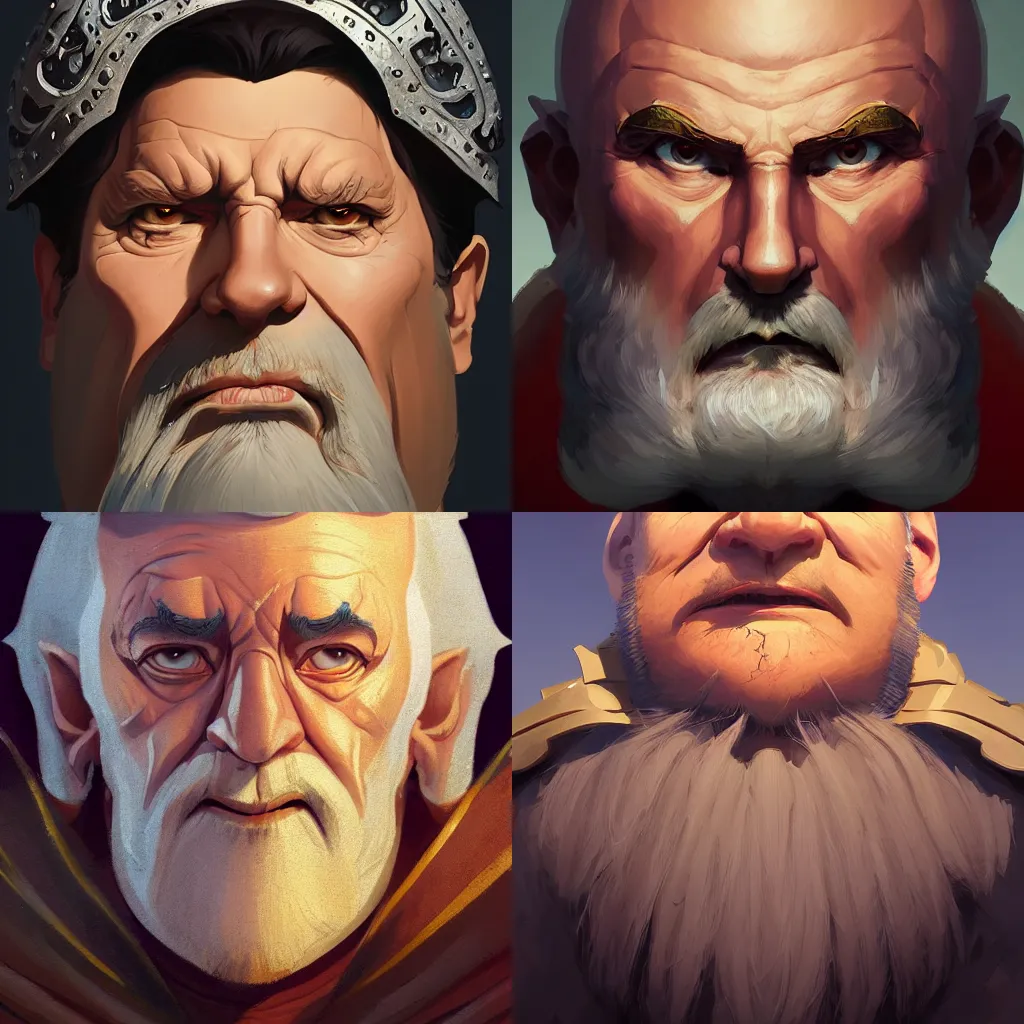 Prompt: face icon of a medieval old king, stylized minimalist, loftis, cory behance hd by jesper ejsing, by rhads, makoto shinkai and lois van baarle, ilya kuvshinov, rossdraws global illumination