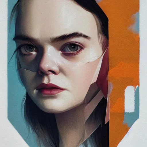 Image similar to Elle Fanning in Phantom Pain picture by Sachin Teng, asymmetrical, dark vibes, Realistic Painting , Organic painting, Matte Painting, geometric shapes, hard edges, graffiti, street art:2 by Sachin Teng:4