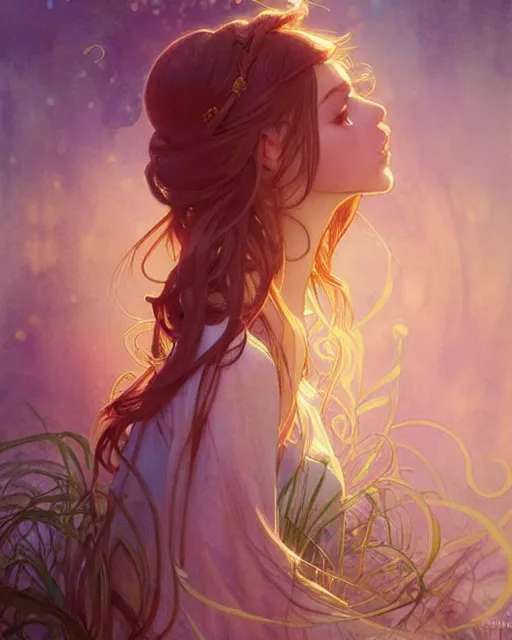 Image similar to secret romance, highly detailed, gold filigree, romantic storybook fantasy, soft cinematic lighting, award, disney concept art watercolor illustration by mandy jurgens and alphonse mucha and alena aenami, pastel color palette, featured on artstation