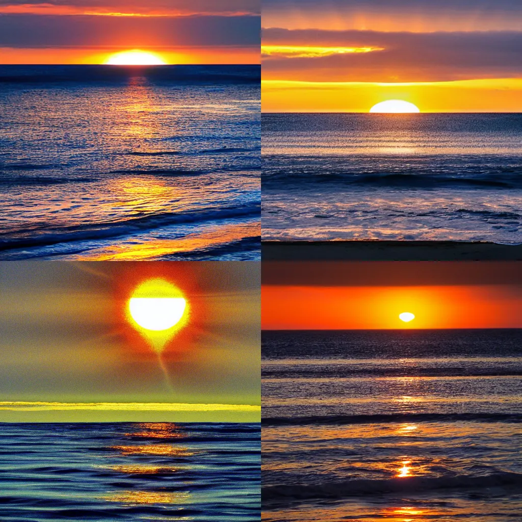 Mosaic Of The Sun Setting On The Ocean Stable Diffusion OpenArt