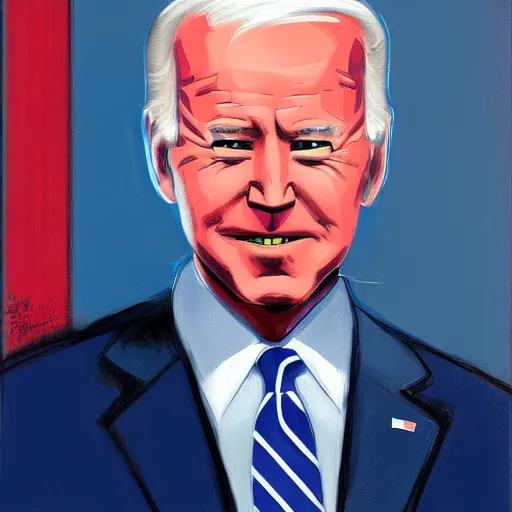 Image similar to Dark Joe Biden by James Ryman