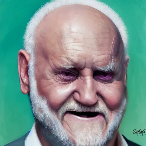 Image similar to Portrait of internet meme hide the pain harold, by greg rutkowski, artstation, award winning, stock photo