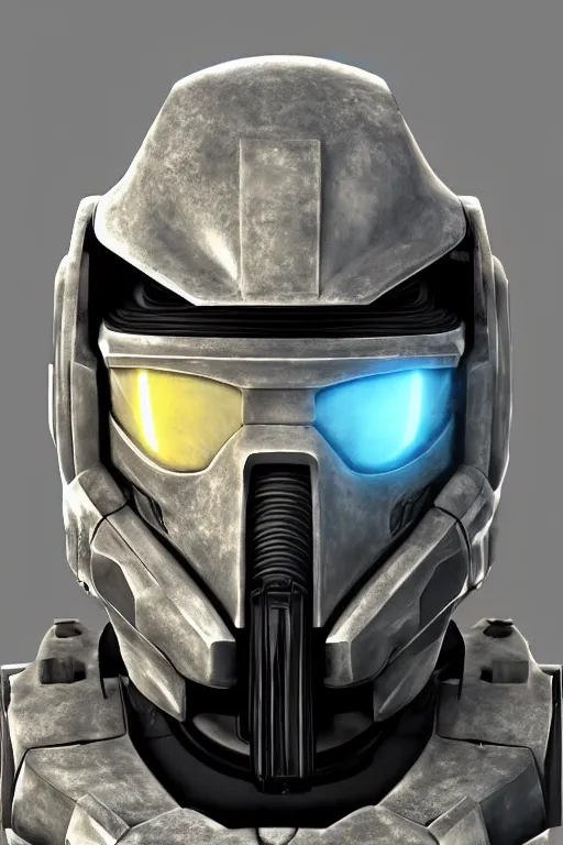 Image similar to robot ninja mask helmet halo master chief radiating a glowing aura global illumination ray tracing hdr fanart arstation by ian pesty and katarzyna da „ bek - chmiel