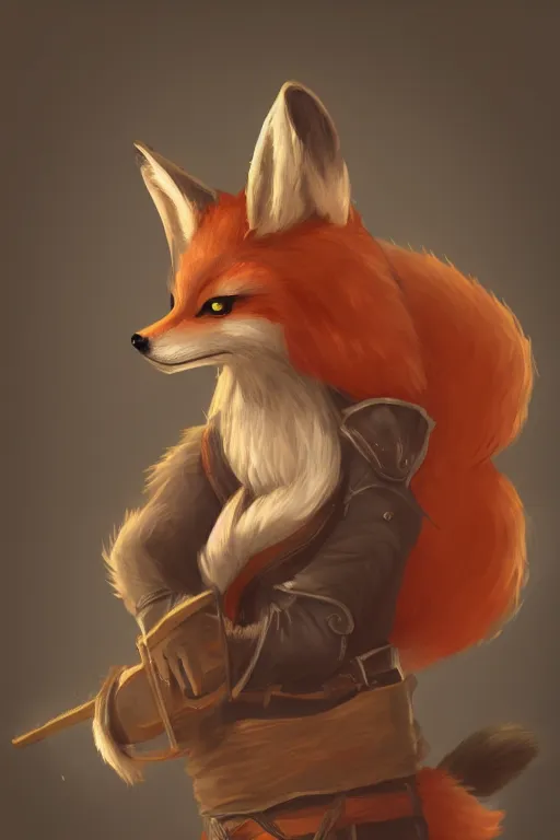 Image similar to an anthropomorphic medieval fox with a fluffy tail, backlighting, trending on artstation, digital art, furry art, trending on furaffinity, fantasy art, by kawacy