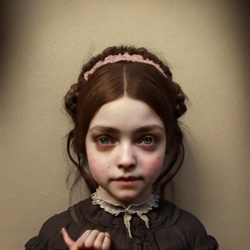 Prompt: photo of cute victorian girl, ultra realistic, concept art, intricate details, highly detailed, photorealistic, octane render, 8 k, unreal engine,