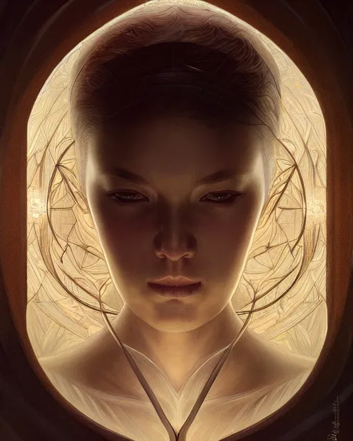 Image similar to symmetry portrait from stuio ghilbli, forest, intricate, elegant, highly detailed, digital painting, artstation, concept art, smooth, sharp focus, illustration, art by artgerm and greg rutkowski and fra angelico and alphons mucha